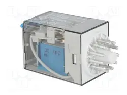 رله  فیندر ، Finder relay 3PDT; Ucoil; 24VDC; 10A/250VAC; 10A/30VDC - استوک