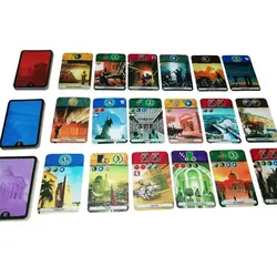 بازی فکری دهکده مدل دوئل همراه با اکسپنشن پنتئون و سولو 7Wonders Duel Full-Pack