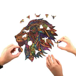 پازل چوبی وود بست مدل شاه جنگل Wood Bests The Jungle King