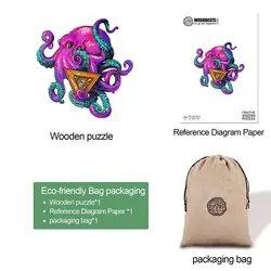 پازل چوبی وود بست مدل اختاپوس شیا اوهاچی Octopus Xiaohachi