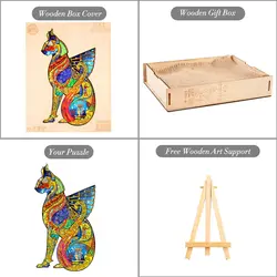 پازل چوبی وود بست مدل مجسمه گربه Wood Bests Cat Statue