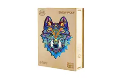 پازل چوبی وود بست مدل گرگ برفی Wood Bests Snow Wolf