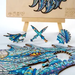 پازل چوبی وود بست مدل اژدها جنجگو Wood Bests Warrior Dragon