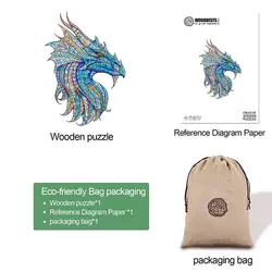 پازل چوبی وود بست مدل اژدها جنجگو Wood Bests Warrior Dragon