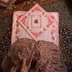 سجاده سه تیکه مخمل طرح صنم
