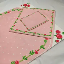 سجاده سه تیکه مخمل طرح کوثر