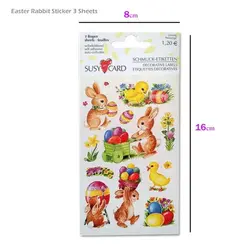 برچسب 3 برگی آلمانی طرح خرگوش عید پاک