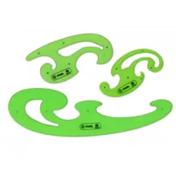 شابلون نقشه کشی پستوله سه تکه فابل - فروشگاه اینترنتی تحریر بازار