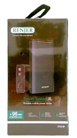 پاوربانک فست رنجر 20000 میلی آمپر ساعت مدل RJ-20 Fast Charge