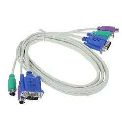 کابل 1.5 متری KVM PS2 سفید معمولی | فروش و پخش عمده تک استور