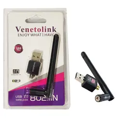 کارت شبکه بی سیم USB آنتن کوتاه ونتولینک Venetolink N300 | فروش و پخش عمده تک استور