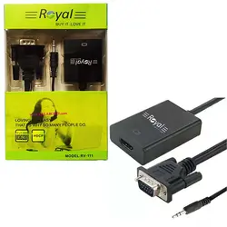 تبدیل VGA To HDMI + Audio رویال Royal پک کارتنی | فروش و پخش عمده تک استور