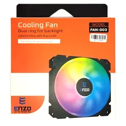 فن کیس 12*12 سانتی متر RGB دار انزو ENZO FAN-003 | فروش و پخش عمده تک استور