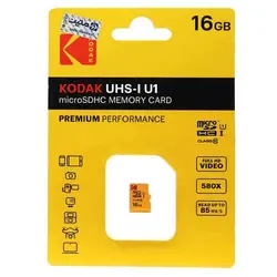 رم میکرو 16 گیگ کداک KODAK UHS--I U1 CLASS 10 سرعت 85MB/s | فروش و پخش عمده تک استور