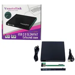 باکس ضخیم DVD رایتر اینترنال به اکسترنال ونتولینک USB2 12/7mm | فروش و پخش عمده تک استور