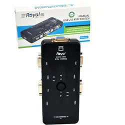 KVM سوئیچ 4 پورت دستی USB رویال Royal 4UK | فروش و پخش عمده تک استور