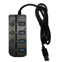 هاب 4 پورت کلید دار USB3.0 مدل 504 | فروش و پخش عمده تک استور
