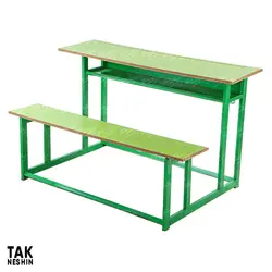 میز و نیمکت دو نفره مدرسه 8223 - قیمت و خرید میز و نیمکت دو نفره مدرسه 8223 -