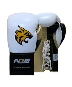دستکش بوکس چرم تایلندی ARM مدل بندی White
