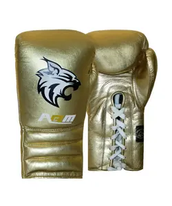 دستکش بوکس چرم تایلندی ARM مدل بندی Gold