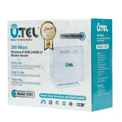 مودم روتر یوتل VDSL/ADSL Plus بی سیم مدل V301