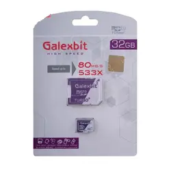 کارت حافظه microSDHC گلکسبیت مدل Turbo+ کلاس 10 استاندارد UHS-I U1 سرعت 80MBps ظرفیت 32 گیگابایت به همراه آداپتور SD