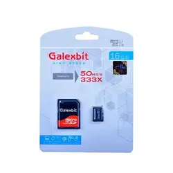 کارت حافظه microSDHC گلکسبیت مدل 333X کلاس 10 استاندارد UHS-I سرعت 50MBps ظرفیت 16 گیگابایت به همراه آداپتور SD