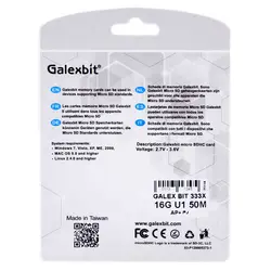 کارت حافظه microSDHC گلکسبیت مدل 333X کلاس 10 استاندارد UHS-I سرعت 50MBps ظرفیت 16 گیگابایت به همراه آداپتور SD