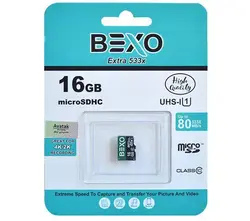 کارت حافظه MicroSDHC بکسو استاندارد UHS-I U1 سرعت 80MBps ظرفیت 16 گیگابایت