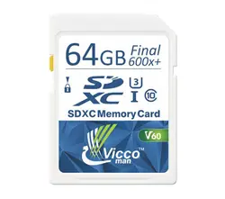 کارت حافظه SDXC ویکومن مدل Final 600X کلاس 10استاندارد UHS-I U3 سرعت 90MB/S ظرفیت 64 گیگابایت