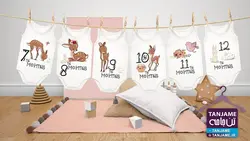 مشخصات، قیمت و خرید لباس ماهگرد نوزاد طرح آهو