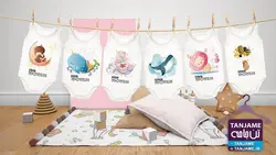 مشخصات، قیمت و خرید لباس ماهگرد نوزاد طرح حیوانات 5