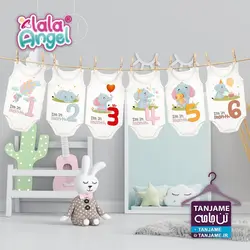 مشخصات، قیمت و خرید لباس ماهگرد نوزاد طرح فیل