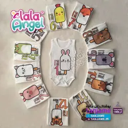 لباس ماهگرد نوزاد طرح بستنی چوبی &ndash; فروشگاه ماهگرد نوزاد | روتختی نوزاد | تن جامه &ndash; خرید