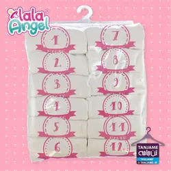 مشخصات، قیمت و خرید لباس ماهگرد نوزاد طرح اعداد صورتی