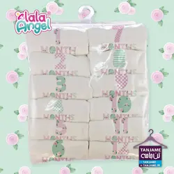 لباس ماهگرد نوزاد طرح اعداد گل گلی &ndash; فروشگاه ماهگرد نوزاد | روتختی نوزاد | تن جامه &ndash; خرید