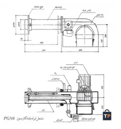 مشعل گازی ایران رادیاتور مدل JGN80/2