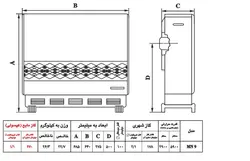 بخاری گازی نیک کالا مدل ایده آل MN9