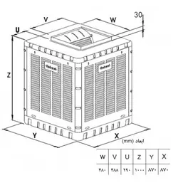 کولر آبی آبسال کم مصرف بالازن مدل ACDC68