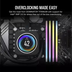 حافظه رم دسکتاپ دو کاناله Corsair مدل DOMINATOR TITANIUM RGB 48GB (2x24GB) DDR5 7200MHz C34