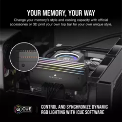 حافظه رم دسکتاپ دو کاناله Corsair مدل DOMINATOR TITANIUM RGB 48GB (2x24GB) DDR5 7200MHz C34