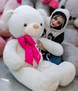 خرس سفید پاپیون چرمی 180 سانتی