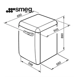 ماشین لباسشویی اسمگ مدل LBB14 رنگ سفید