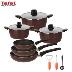 سرویس قابلمه و تابه 12 پارچه تفال مدل پلژر Pleasure