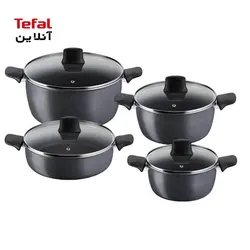 سرویس قابلمه و تابه 8 پارچه تفال مدل هاردستون Hardstone D4549283