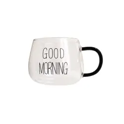 لیوان پیرکس طرح GOOD MORNING کوتاه
