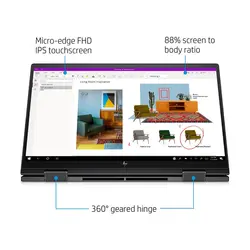 لپ تاپ HP Envy 15m AMD Ryzen 5-3500U, 16GB RAM, 256GB SSD, 2GB AMD Graphic, FHD, Touch