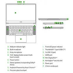 لپ تاپ استوک Razer Blade 15 Core i7-8750H, 16GB RAM, 512GB SSD, 8GB GTX Graphic, FHD