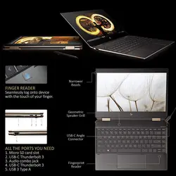 لپ تاپ HP Spectre X360 15 2020 Core i7-10750H, 16GB RAM, 1TB SSD, 4GB GTX Graphic, 4K, Touch