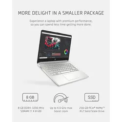 لپ تاپ HP 14s fr1xx 2021 AMD Ryzen 7-5700U, 8GB RAM, 512GB SSD, AMD Graphic, HD